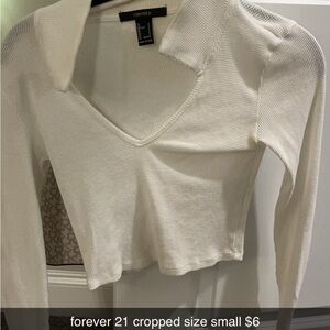 Forever 21 Women's White Cropped Top